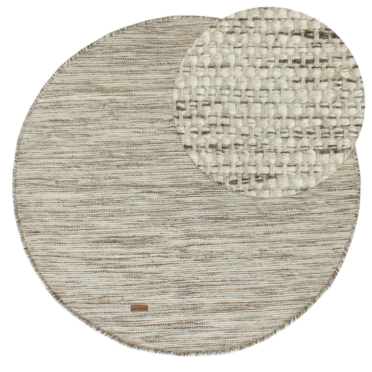 Norrsken Taupe Rund 200 cm Ullmatta