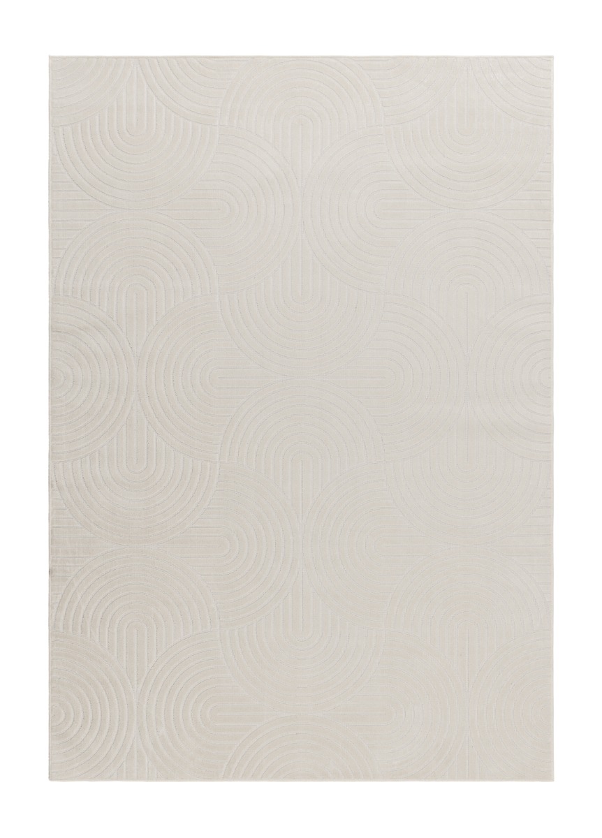 Giron Wave Creme 160x230 cm Konstsilkesmatta