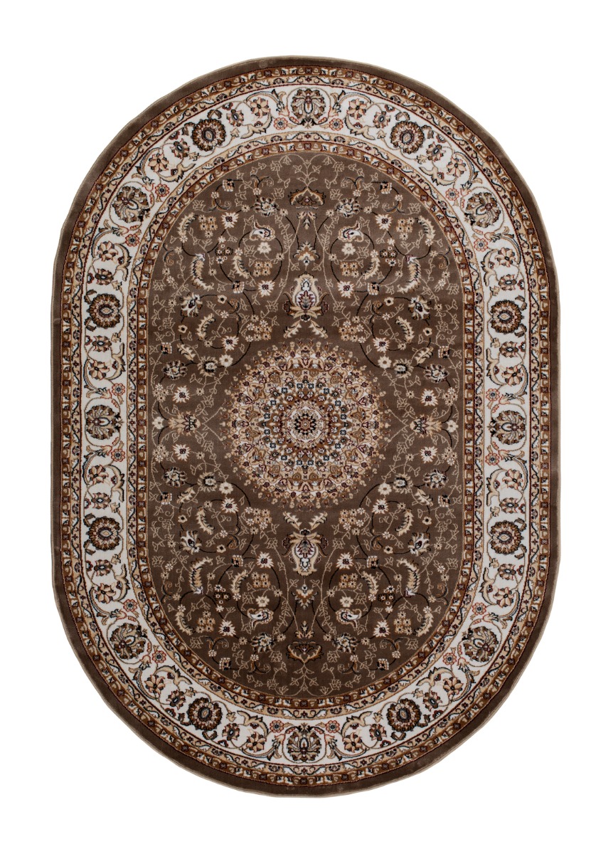 Doha Oma Champagne Oval 200x290 cm Wiltonmatta
