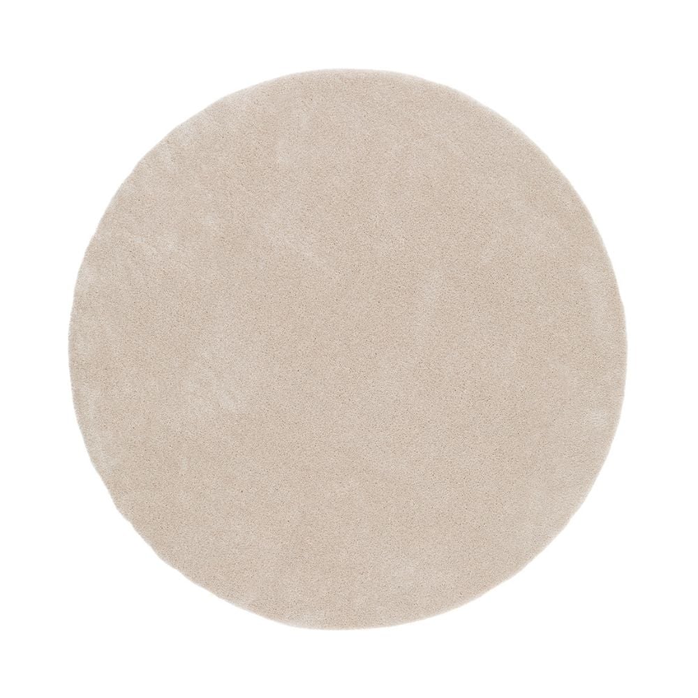 Clario Creme Rund 120 cm Tvättbar Ryamatta