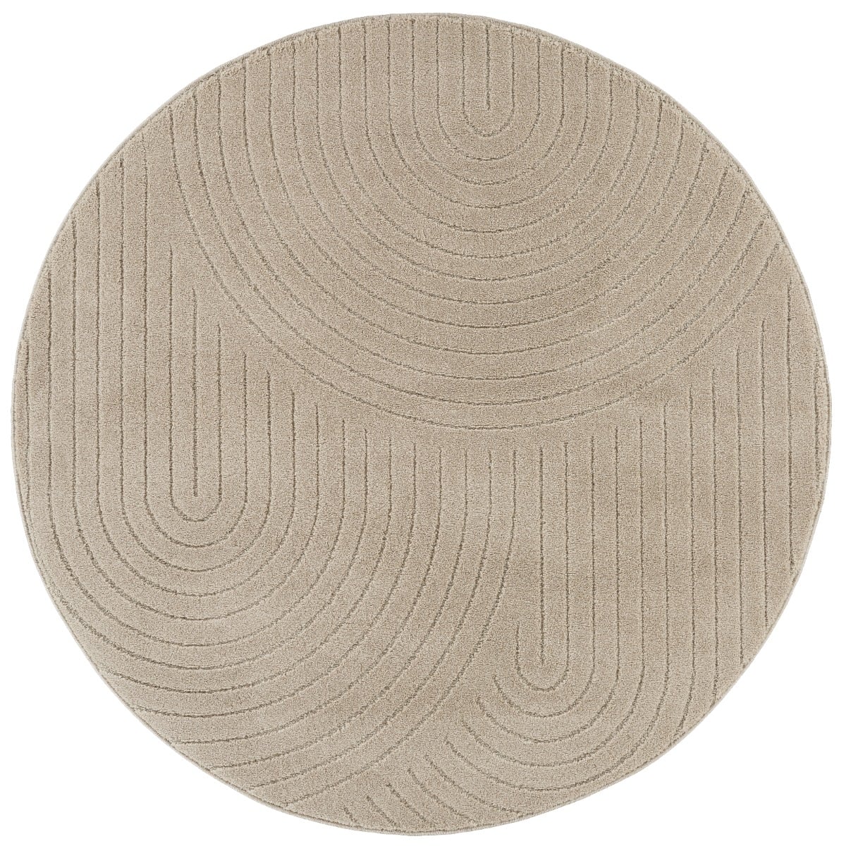 Zara Bene Beige Rund 160 cm Wiltonmatta