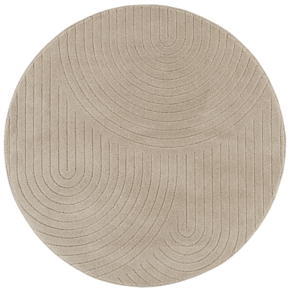 Zara Bene Beige Rund 240 cm Wiltonmatta