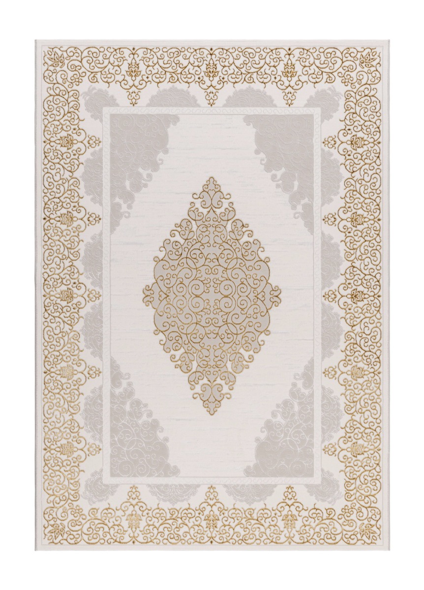Hail Oma Creme/Guld 200x290 cm Modern matta