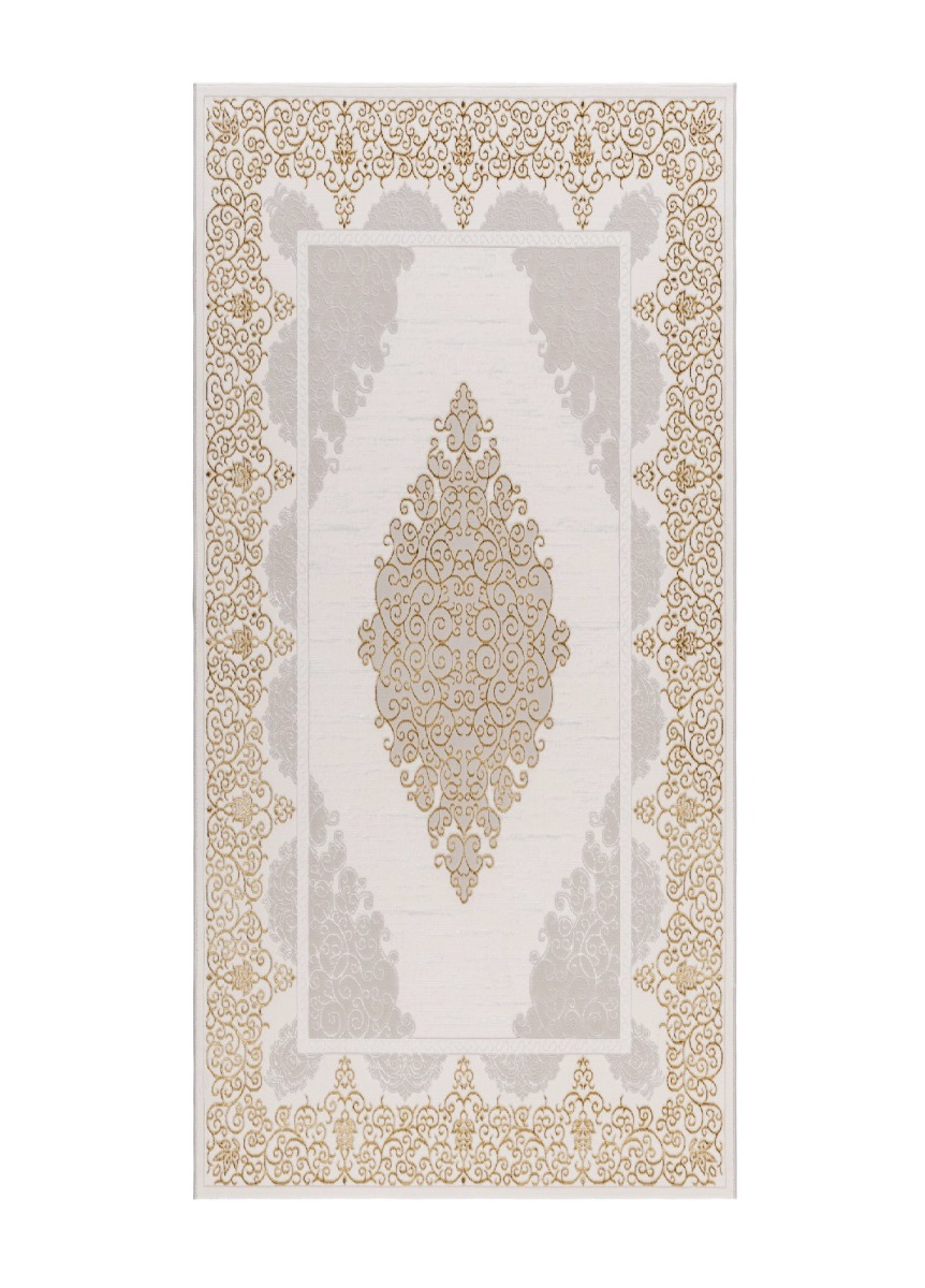 Hail Oma Creme/Guld 80x250 cm Modern matta