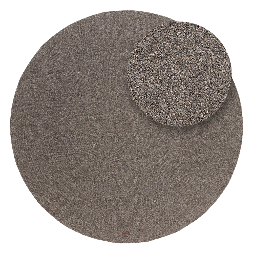 Saul Taupe Rund 160 cm Ullmatta