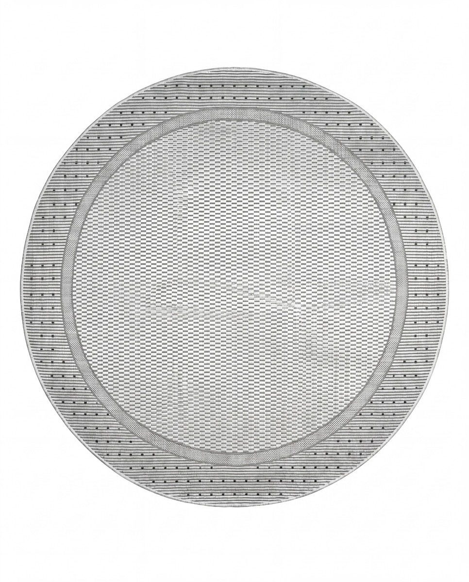 Mist Silver Rund 200 cm Inom- Och Utomhusmatta