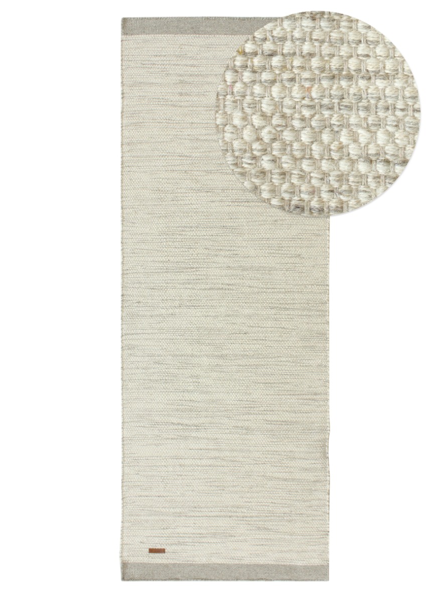 Norrsken Grå 75x230 cm Ullmatta