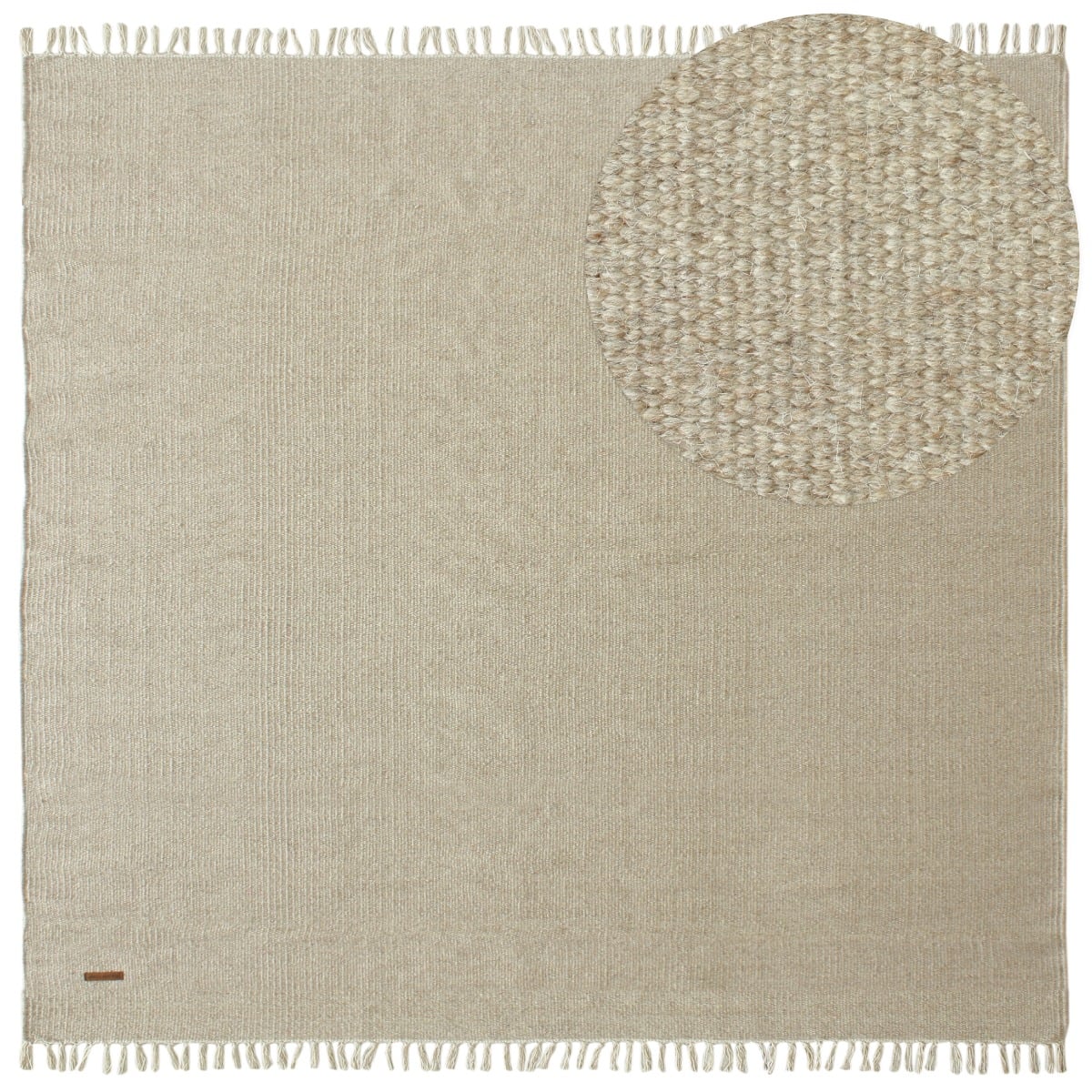 Dalen Beige Kvadrat 240 cm Ullmatta