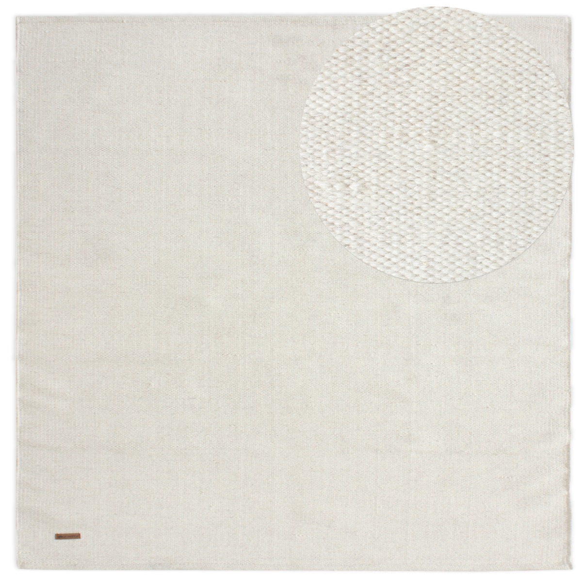 Lunda Offwhite Kvadrat 300 cm Ullmatta