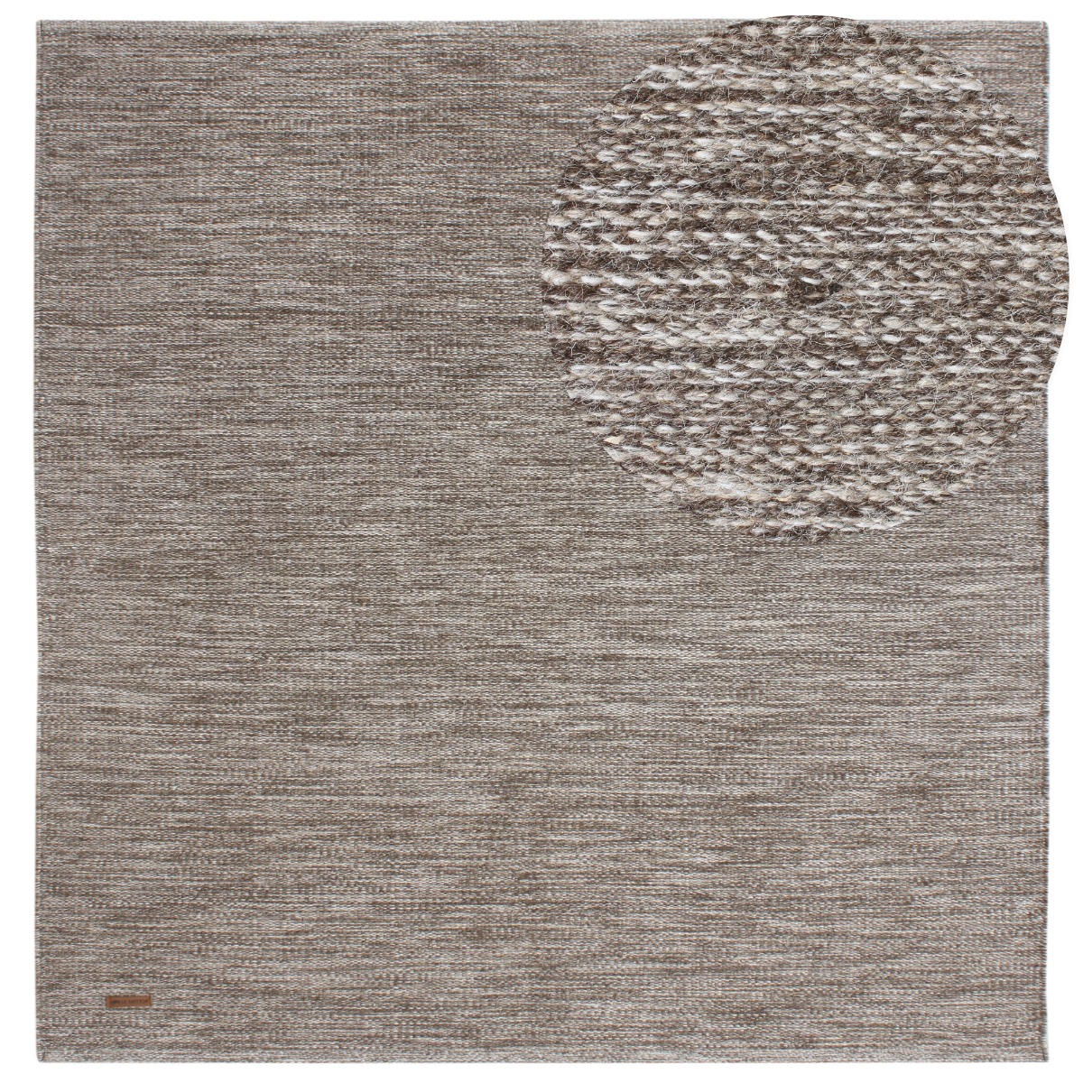 Lunda Greige Kvadrat 240 cm Ullmatta