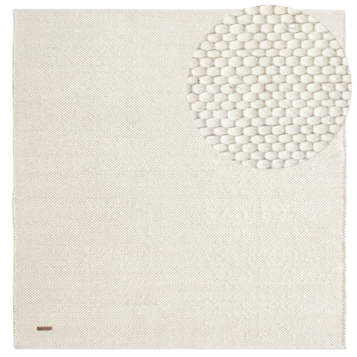 Elsa Offwhite Kvadrat 240 cm Ullmatta