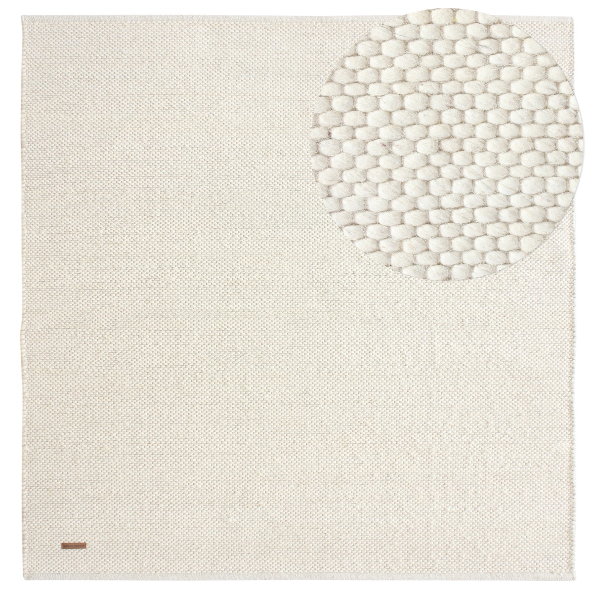 Elsa Offwhite Kvadrat 300 cm Ullmatta