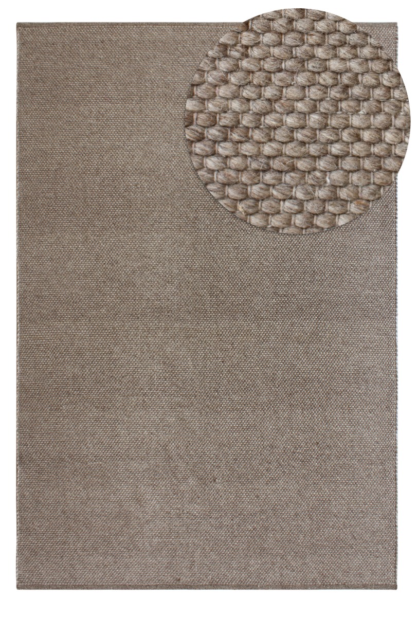 Elsa Taupe 160x230 cm Ullmatta