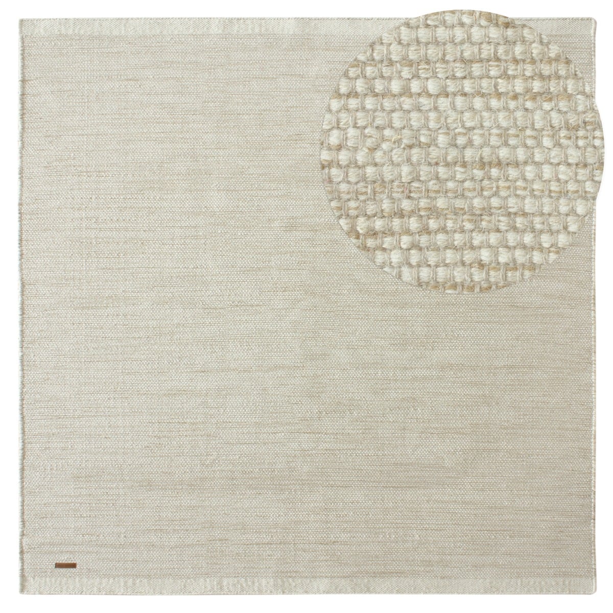 Norrsken Beige Kvadrat 300 cm Ullmatta